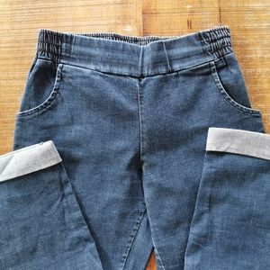 Smoking Lily Stretch Waisted Denim Pants